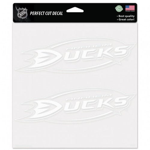 Anaheim Ducks Decal 8x8 Die Cut White - Special Order