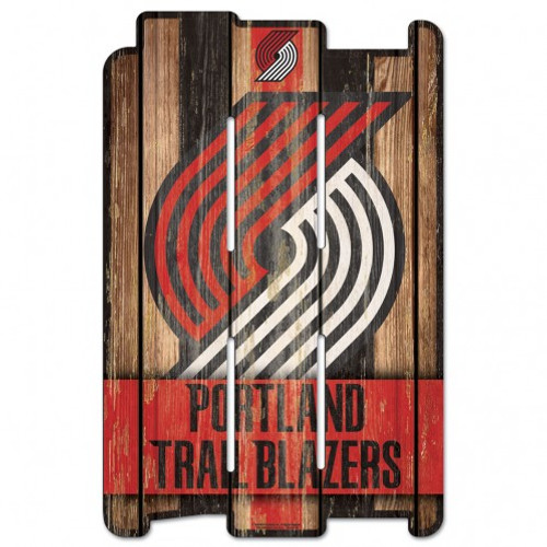 Portland Trail Blazers Sign 11x17 Wood Fence Style - Special Order