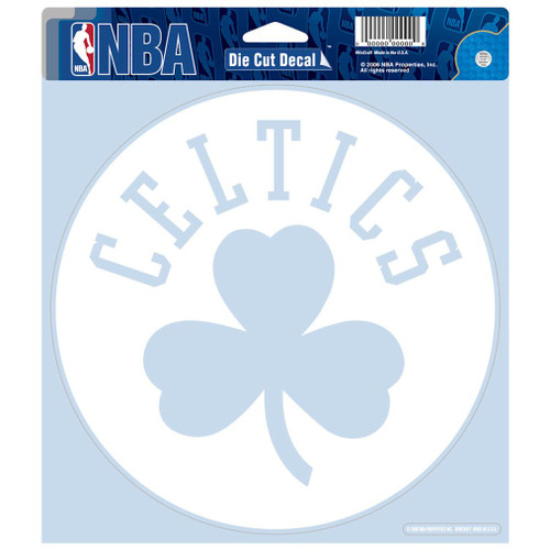 Boston Celtics Decal 8x8 Die Cut White - Special Order