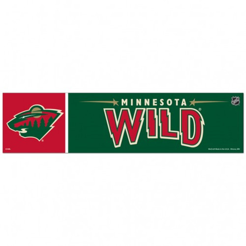 Minnesota Wild Decal 3x12 Bumper Strip Style - Special Order