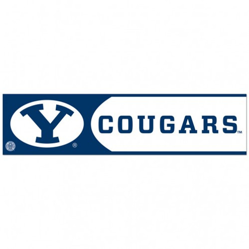 BYU Cougars Decal 3x12 Bumper Strip Style - Special Order