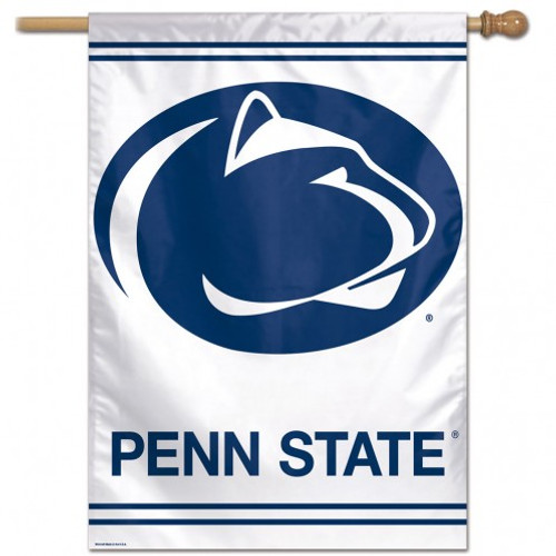 Penn State Nittany Lions Banner 28x40 Vertical White Background Design - Special Order