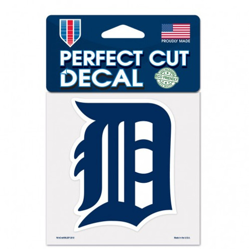 Detroit Tigers Decal 4x4 Perfect Cut Color Blue - Special Order