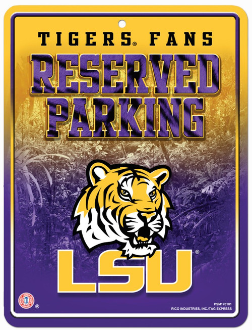 LSU Tigers Metal Parking Sign - Special Order