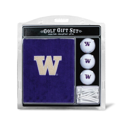Washington Huskies Golf Gift Set with Embroidered Towel - Special Order