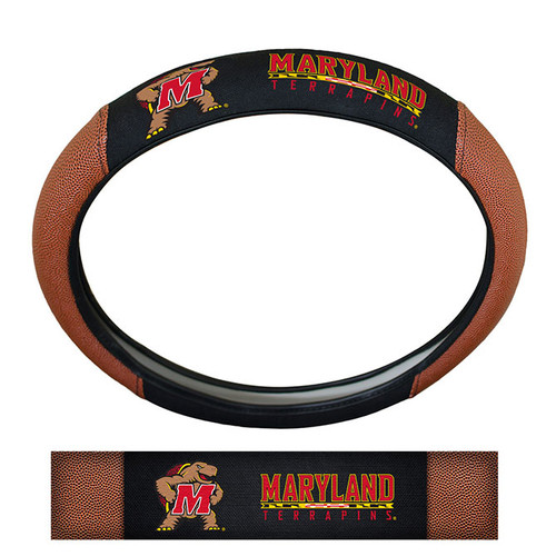 Maryland Terrapins Steering Wheel Cover - Premium Pigskin - Special Order