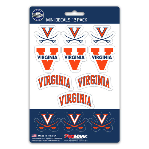 Virginia Cavaliers Decal Set Mini 12 Pack - Special Order