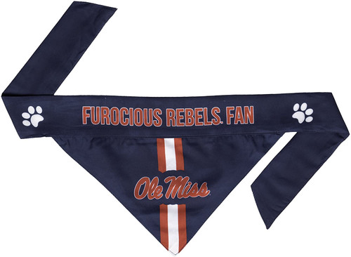 Mississippi Rebels Pet Bandanna Size XS - Special Order