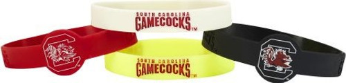 South Carolina Gamecocks Bracelets - 4 Pack Silicone - Special Order