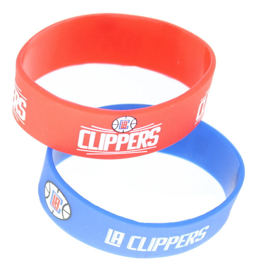 Los Angeles Clippers Bracelets - 2 Pack Wide - Special Order
