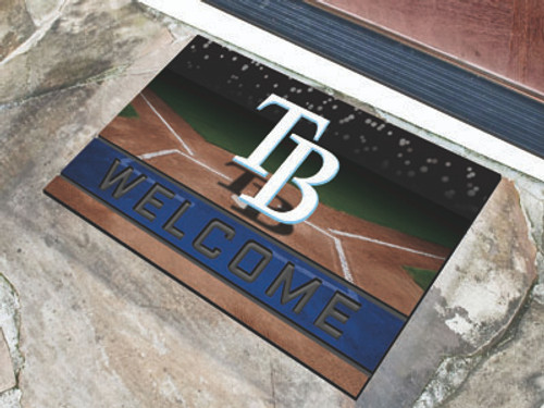 Tampa Bay Rays Door Mat 18x30 Welcome Crumb Rubber - Special Order