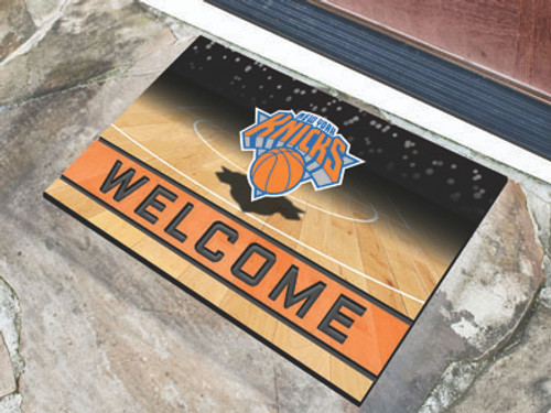 New York Knicks Door Mat 18x30 Welcome Crumb Rubber - Special Order