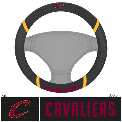 Cleveland Cavaliers Steering Wheel Cover Mesh/Stitched Special Order