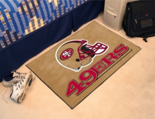 San Francisco 49ers Rug - Starter Style, Helmet Design - Special Order