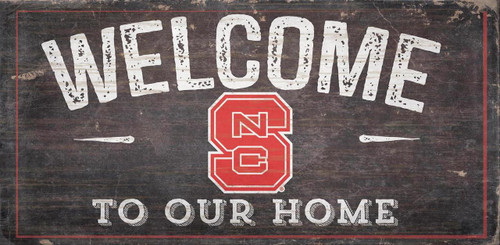 North Carolina State Wolfpack Sign Wood 6x12 Welcome To Our Home Design - Special Order