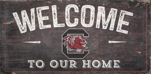 South Carolina Gamecocks Sign Wood 6x12 Welcome To Our Home Design - Special Order