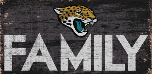 Jacksonville Jaguars Sign Wood 12x6 Family Design - Special Order