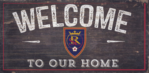 Real Salt Lake Sign Wood 6x12 Welcome To Our Home Design - Special Order