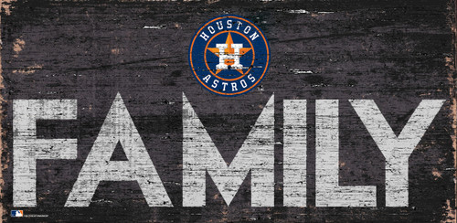 Houston Astros Sign Wood 12x6 Family Design - Special Order