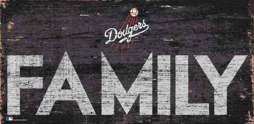 Los Angeles Dodgers Sign Wood 12x6 Family Design - Special Order