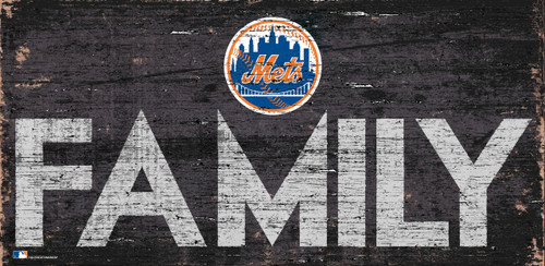 New York Mets Sign Wood 12x6 Family Design - Special Order