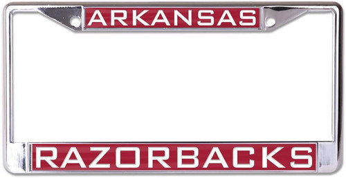 Arkansas Razorbacks License Plate Frame - Inlaid - Special Order