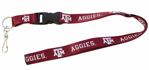 Texas A&M Aggies Lanyard - Breakaway with Key Ring - Special Order