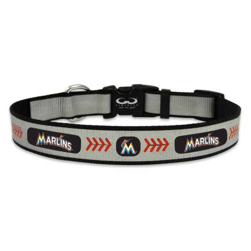 Miami Marlins Pet Collar Reflective Baseball Size Large