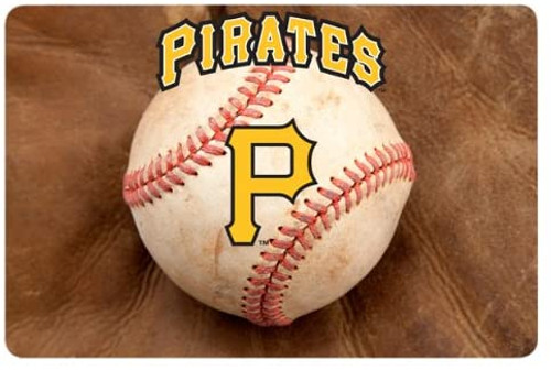 Pittsburgh Pirates Pet Bowl Mat Classic Baseball Size Large CO