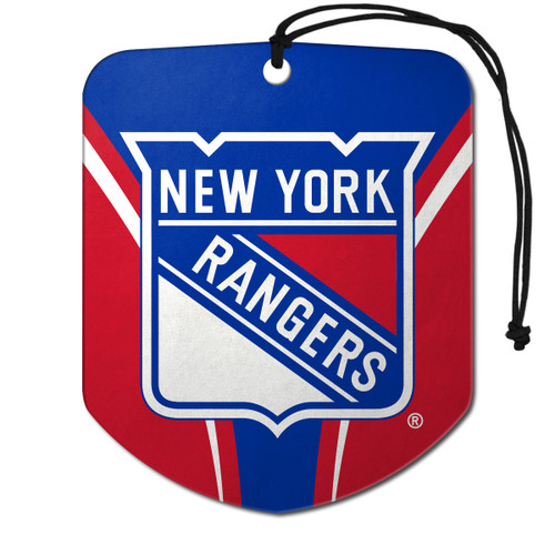 New York Rangers Air Freshener Shield Design 2 Pack