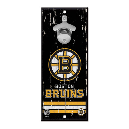 Boston Bruins Sign Wood 5x11 Bottle Opener - Special Order