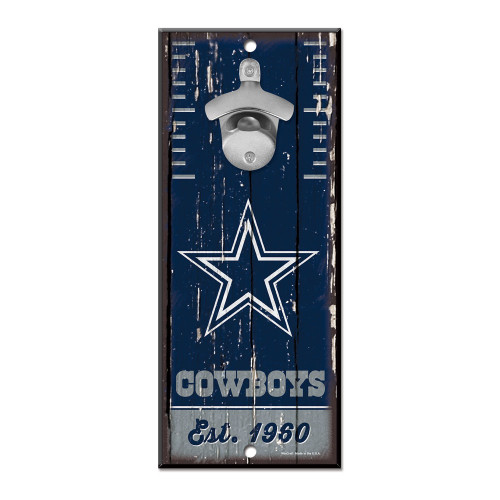 Dallas Cowboys Sign Wood 5x11 Bottle Opener