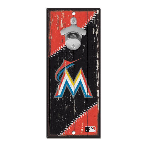 Miami Marlins Sign Wood 5x11 Bottle Opener - Special Order