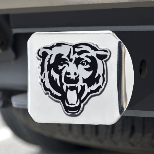 Chicago Bears Hitch Cover Chrome Emblem on Chrome - Special Order