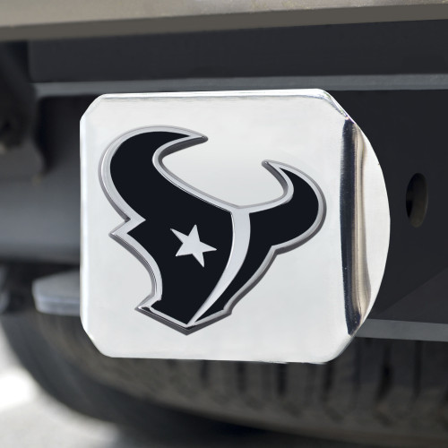 Houston Texans Hitch Cover Chrome Emblem on Chrome - Special Order