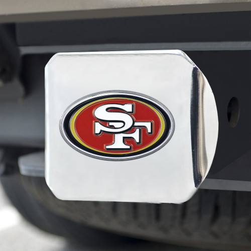 San Francisco 49ers Hitch Cover Color Emblem on Chrome