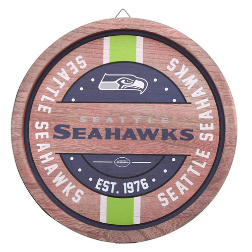 Seattle Seahawks Sign Wood Barrel Design