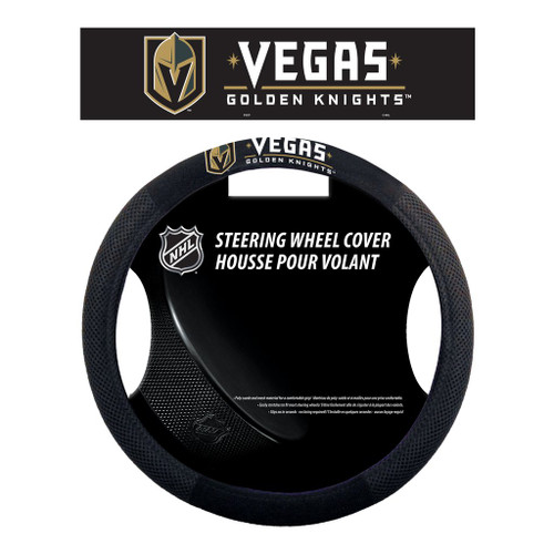 Vegas Golden Knights Steering Wheel Cover Mesh Style CO