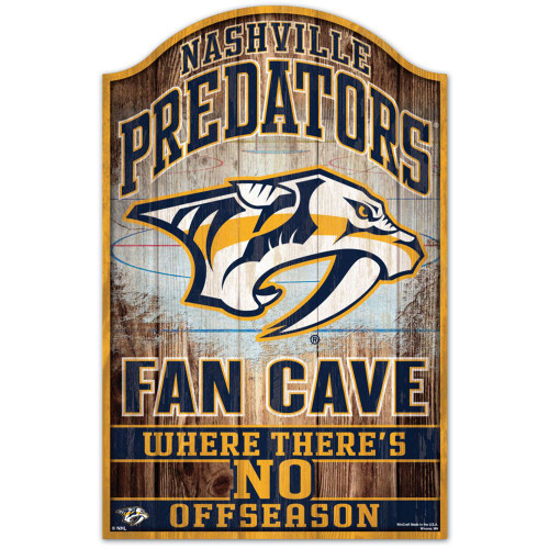 Nashville Predators Sign 11x17 Wood Fan Cave Design - Special Order