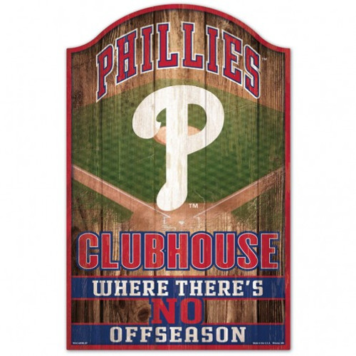 Philadelphia Phillies Sign 11x17 Wood Fan Cave Design - Special Order