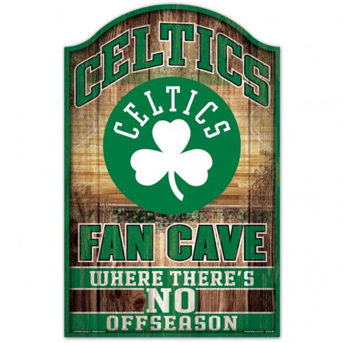 Boston Celtics Sign 11x17 Wood Fan Cave Design - Special Order