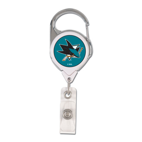 San Jose Sharks Badge Holder Premium Retractable - Special Order