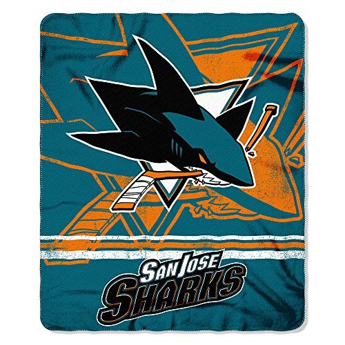 San Jose Sharks Blanket 50x60 Fleece Fade Away Design - Special Order