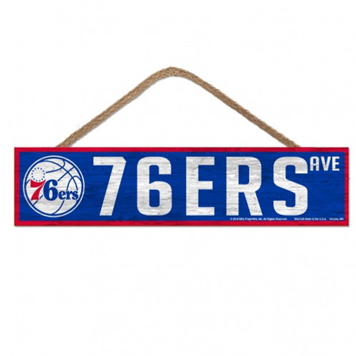 Philadelphia 76ers Sign 4x17 Wood Avenue Design - Special Order