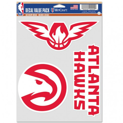 Atlanta Hawks Decal Multi Use Fan 3 Pack Special Order