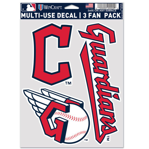 Cleveland Guardians Decal Multi Use Fan 3 Pack