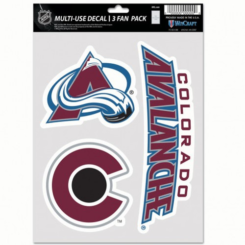 Colorado Avalanche Decal Multi Use Fan 3 Pack Special Order