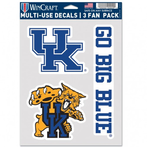 Kentucky Wildcats Decal Multi Use Fan 3 Pack Special Order