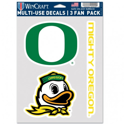 Oregon Ducks Decal Multi Use Fan 3 Pack Special Order