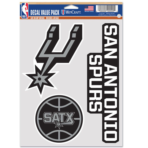 San Antonio Spurs Decal Multi Use Fan 3 Pack